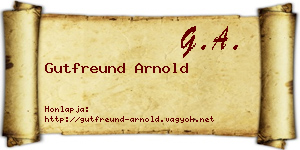 Gutfreund Arnold névjegykártya